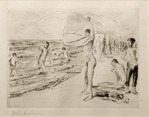 M.Liebermann, chłopcy kąpiący się na wietrze autorstwa Max Liebermann
