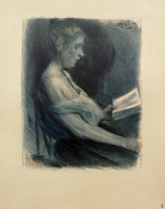 M. Liebermann, dziewczyna czytająca autorstwa Max Liebermann
