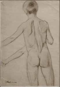 M.Liebermann, studium do obrazu Chłopcy w kąpieliskach autorstwa Max Liebermann