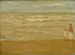 Seascape - plaża i jezioro autorstwa Max Liebermann