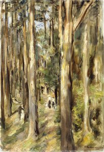 Piknik w lesie, 1920 autorstwa Max Liebermann