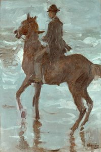 Jeździec na plaży? autorstwa Max Liebermann