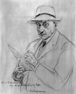Autoportret w kapeluszu panamskim autorstwa Max Liebermann