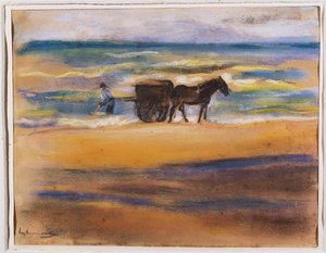 Poszukiwacze muszli na plaży? autorstwa Max Liebermann