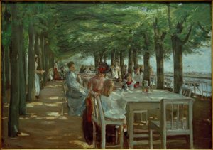 Taras w restauracji Jacob w Nienstedten nad Łabą autorstwa Max Liebermann