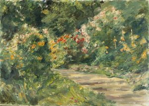 Ogród Wannsee, ok. 1920-1929 (olej na płótnie) autorstwa Max Liebermann