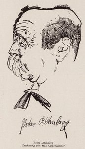 Peter Altenberg, austriacki pisarz i poeta (litografia)