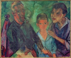Artysta i jego rodzina autorstwa Max Pechstein