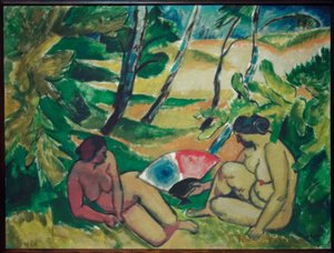 Kąpiący się autorstwa Max Pechstein