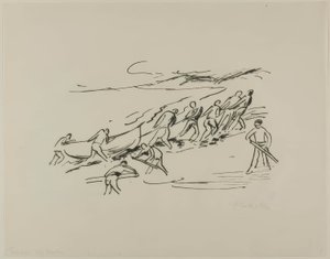 Wysiadanie, z albumu zdjęć z podróży: Włochy – Morza Południowe autorstwa Max Pechstein