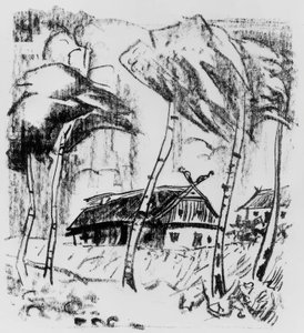 Gospodarstwo za brzozami autorstwa Max Pechstein