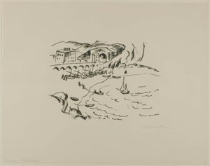 Zatoka Monte Rosso, ze zdjęć z podróży: Włochy – Morza Południowe autorstwa Max Pechstein