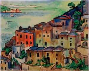 Południowe miasto (Positano) autorstwa Max Pechstein