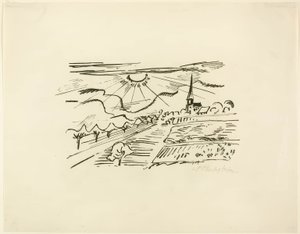 Turyngia, z serii „Zdjęcia z podróży: Włochy – Morza Południowe” autorstwa Max Pechstein