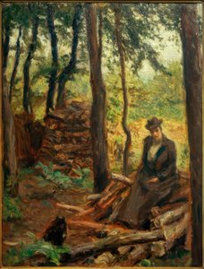 Nini na stosie drewna autorstwa Max Slevogt