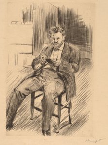 Autoportret (szkicowanie w jego pracowni) autorstwa Max Slevogt
