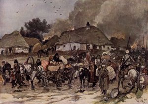 W drodze do Brześcia Litewskiego (kolorowa litografia) autorstwa Max Tilke