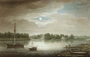 Rzeka Newka w pobliżu mostu Yelagina, 1829