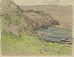 Skaliste wybrzeże w Bretanii Bretonse kustlandschap autorstwa Maxime Camille Louis Maufra