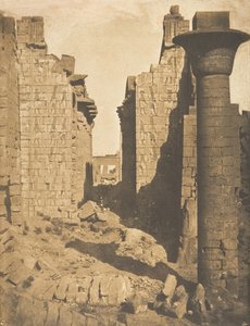Dwór Bubastytów i Wejście do Sali Hypostylowej Pałacu Karnac, Teby, 1849-50. autorstwa Maxime Du Camp