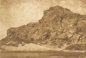 Djebel-Aboucir - lewy brzeg drugiej katarakty, 25 marca 1850 r. autorstwa Maxime Du Camp