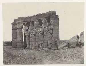 Gournah, Perystyle z grobowca Osymandiasza (Ramesseum Occidental); Teby, płyta 59 z albumu "Egypte, Nubie, Palestine et Syrie" (1852)