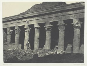 Wielka Świątynia Izydy w Philoe, Galeria Orientalna, Nubia, 184951, wydrukowana 1852. autorstwa Maxime Du Camp