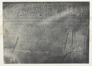 Wielka Świątynia Izydy w Philoe, Inskrypcja Demotyczna, Nubia, 184951, wydrukowana w 1852 roku. autorstwa Maxime Du Camp