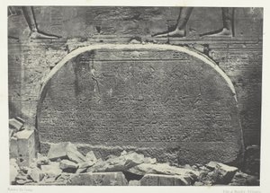 Wielka Świątynia Izydy w Filoe, Proscynema (Akt Adoracji); Nubia, płyta 75 z albumu "Egypte, Nubie, Palestine et Syrie" (1852) autorstwa Maxime Du Camp