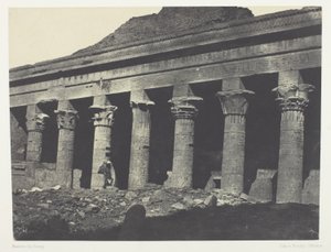 Wielka Świątynia Izydy w Filoe, Galerie Orientale; Nubia, płyta 73 z albumu "Egypte, Nubie, Palestine et Syrie" (1852) autorstwa Maxime Du Camp