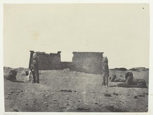 Hémi-Spéos De Séboua, Drômos, Nubia, 184951, druk 1852. autorstwa Maxime Du Camp