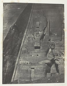 Ibsamboul, Colosse Oriental Du Grand Spéos De Phrè; Nubie, płyta 103 z albumu "Egypte, Nubie, Palestine et Syrie" (1852) autorstwa Maxime Du Camp
