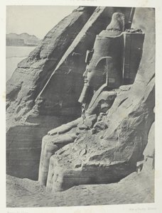 Ibsamboul, Colosse Oriental Du Spéos De Phrè, Vu De Profil; Nubie, płyta 104 z albumu "Egypte, Nubie, Palestine et Syrie" (1852)