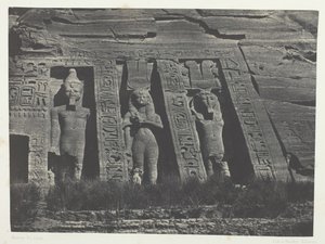 Ibsamboul, Północna część Speos Hathor, Nubia, 184951, wydrukowany 1852. autorstwa Maxime Du Camp