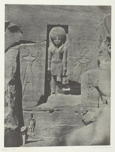 Ibsamboul, Sculptures from the Entrance to the Spéos of Phrè, Nubia, płyta 105 z albumu "Egypte, Nubie, Palestine et Syrie" (1852) autorstwa Maxime Du Camp