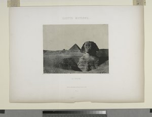 Le Sphinx, Egipt (zdjęcie czarno-białe) autorstwa Maxime Du Camp