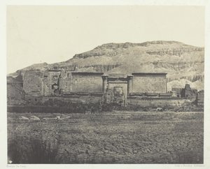 Medinet-Habou, Widok ogólny Rines, Teby, 184951, wydrukowany 1852. autorstwa Maxime Du Camp