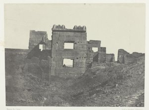 Medinet-Habou, Wschodnia Fasada Gynécée de Ramses-Mèiamoun; Teby autorstwa Maxime Du Camp
