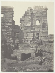 Medinet-Habou, Północna Fasada Ginekologii Ramzesa-Méiamouna, Teby, 184951. autorstwa Maxime Du Camp