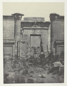 Medinet-Habou, Propyleje Thutmoseum; Teby autorstwa Maxime Du Camp