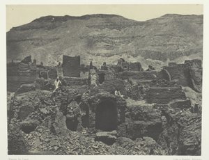 Medinet-Habou, Ruiny Miasta Papa; Teby autorstwa Maxime Du Camp
