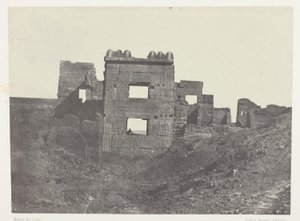 Medinet-Habou, Wschodnia Fasada Gynécée de Ramses-Mèiamoun; Teby autorstwa Maxime Du Camp