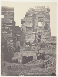 Medinet-Habou, Północna Fasada Gynécée de Ramses-Méiamoun; Teby autorstwa Maxime Du Camp