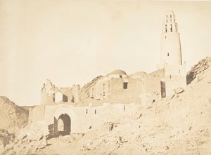 Meczet Belal, na południe od prawego brzegu Philae, 11 kwietnia 1850 r. autorstwa Maxime Du Camp