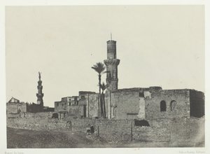 Meczet w pobliżu Bab-el-Saïda, Le Kaire, 184951, wydrukowany 1852. autorstwa Maxime Du Camp