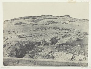 Nekropolia starożytnego Likopolis, Górny Egipt, płyta 12 z albumu "Egypte, Nubie, Palestine et Syrie" (1852) autorstwa Maxime Du Camp