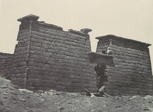 Nubii. Hemi-Spéos z Sébour. Pylony, 1850. autorstwa Maxime Du Camp