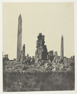 Pałac Karnak, Obeliski, Teby, 184951, druk 1852. autorstwa Maxime Du Camp