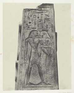 Karnak Pałac, Filar Przed Granitowym Sanktuarium; Teby autorstwa Maxime Du Camp