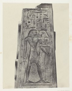Karnak Pałac, Filar Przed Granitowym Sanktuarium; Teby autorstwa Maxime Du Camp